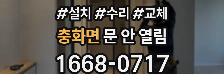 충화면 문 안 열림