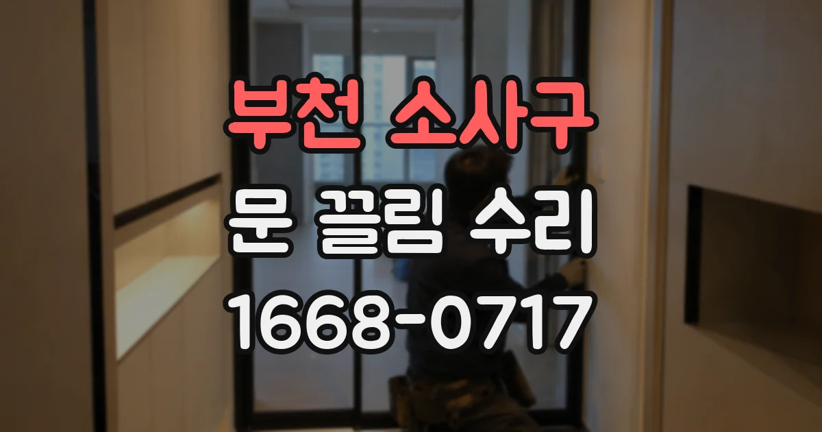 부천 소사구 문 끌림 수리