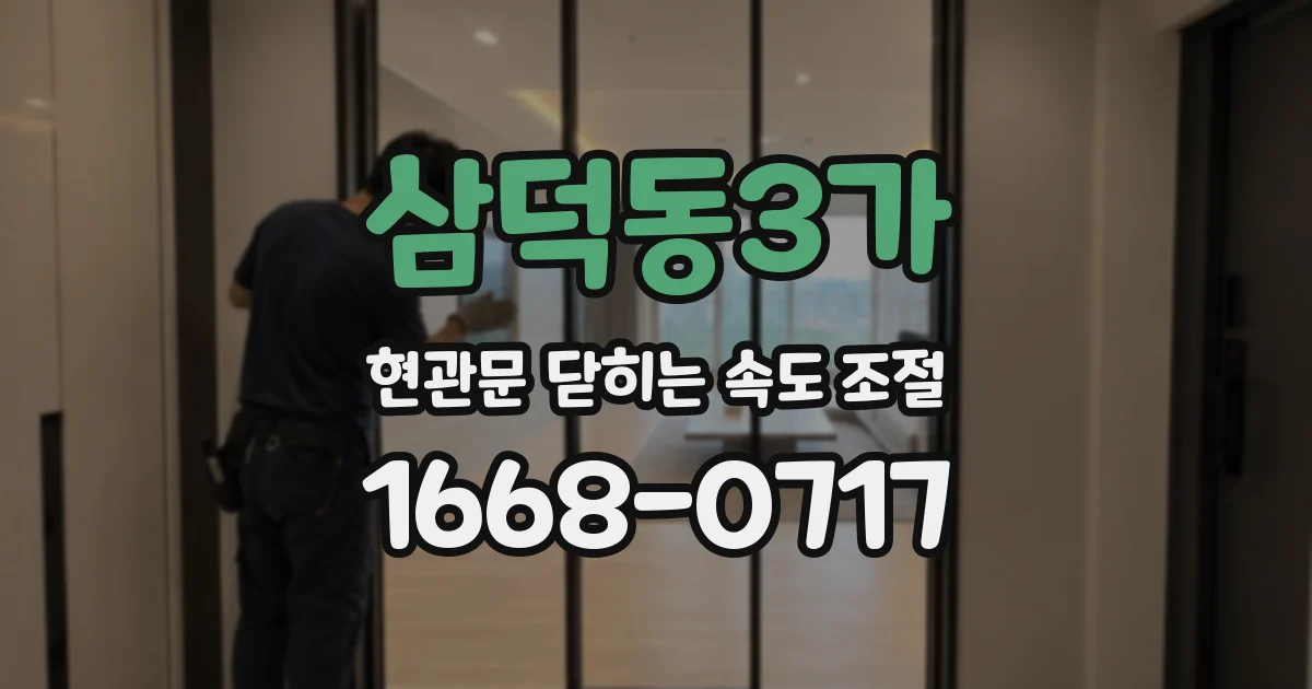 삼덕동3가 현관문 닫히는 속도 조절