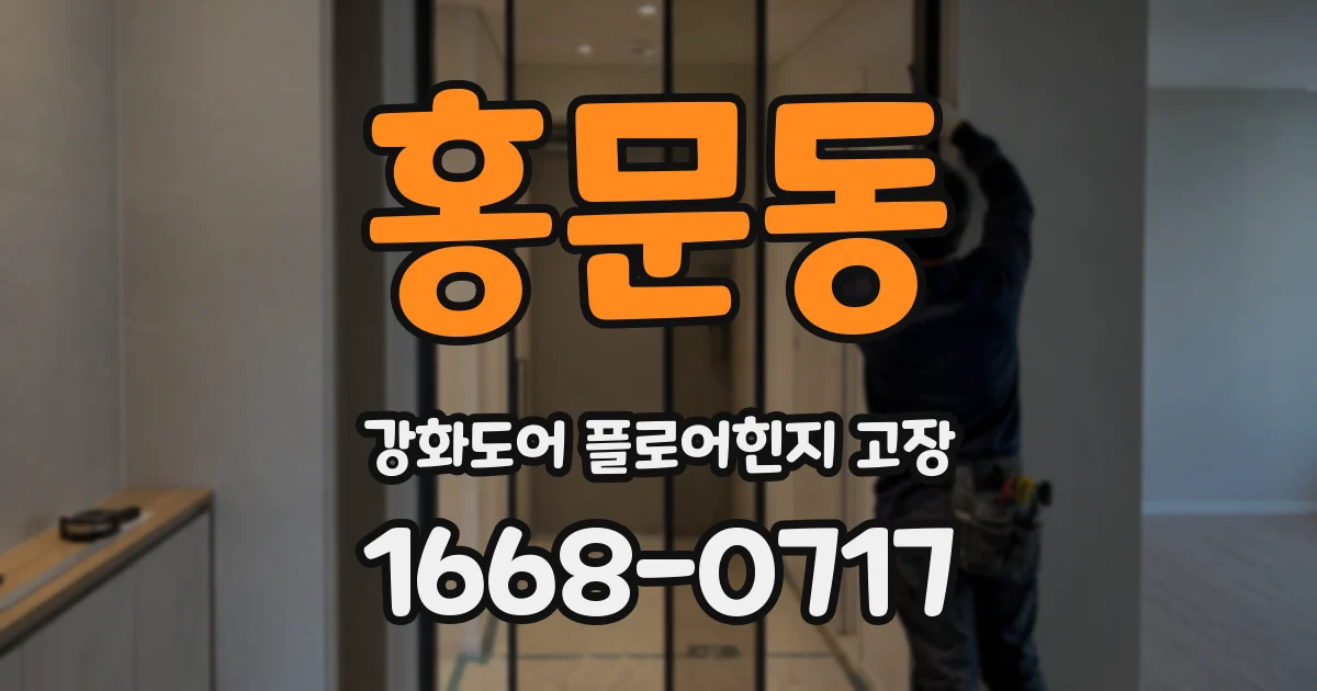 홍문동 강화도어 플로어힌지 고장
