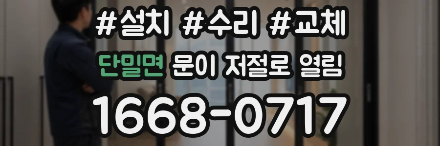 단밀면 문이 저절로 열림