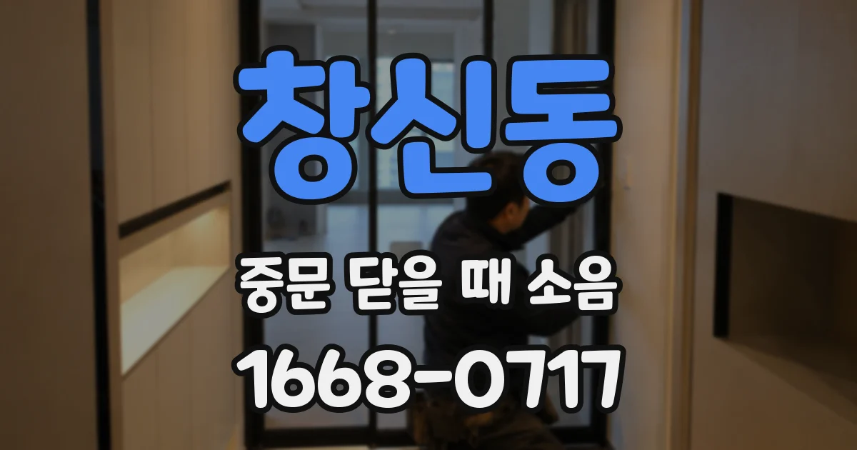 창신동 중문 닫을 때 소음