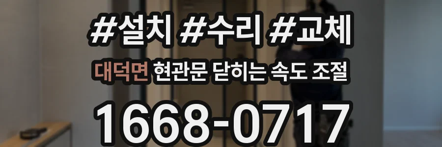 대덕면 현관문 닫히는 속도 조절