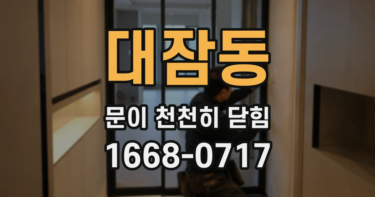 대잠동 문이 천천히 닫힘