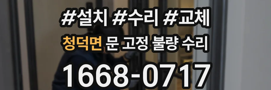 청덕면 문 고정 불량 수리