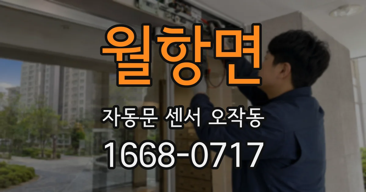 월항면 자동문 센서 오작동