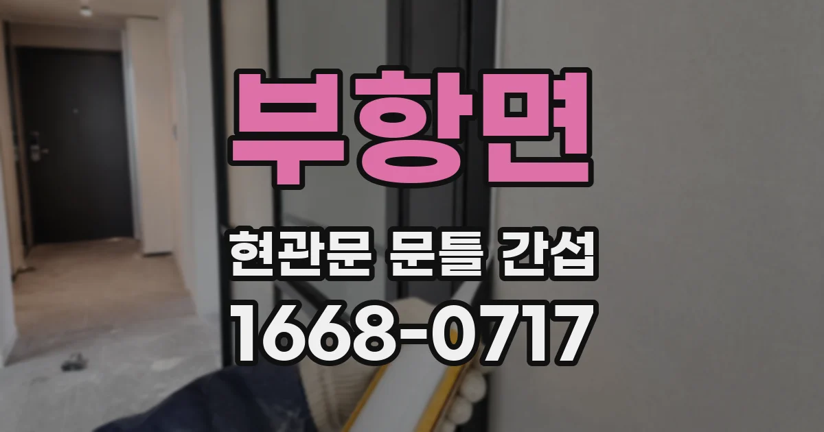 부항면 현관문 문틀 간섭