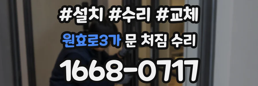 원효로3가 문 처짐 수리
