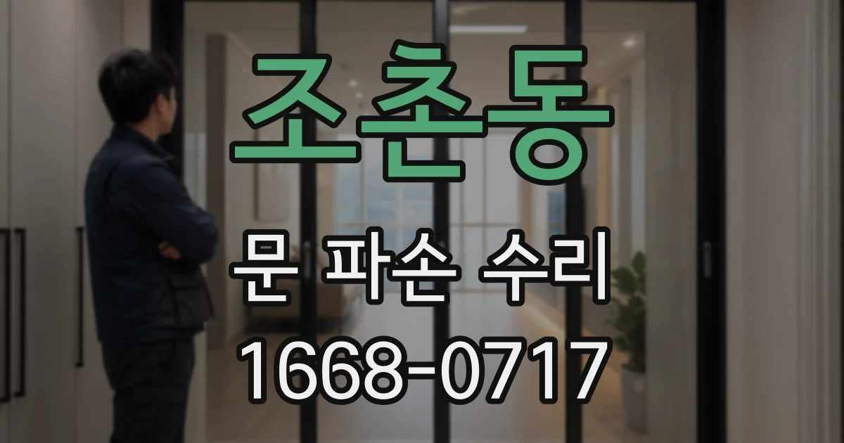 조촌동 문 파손 수리