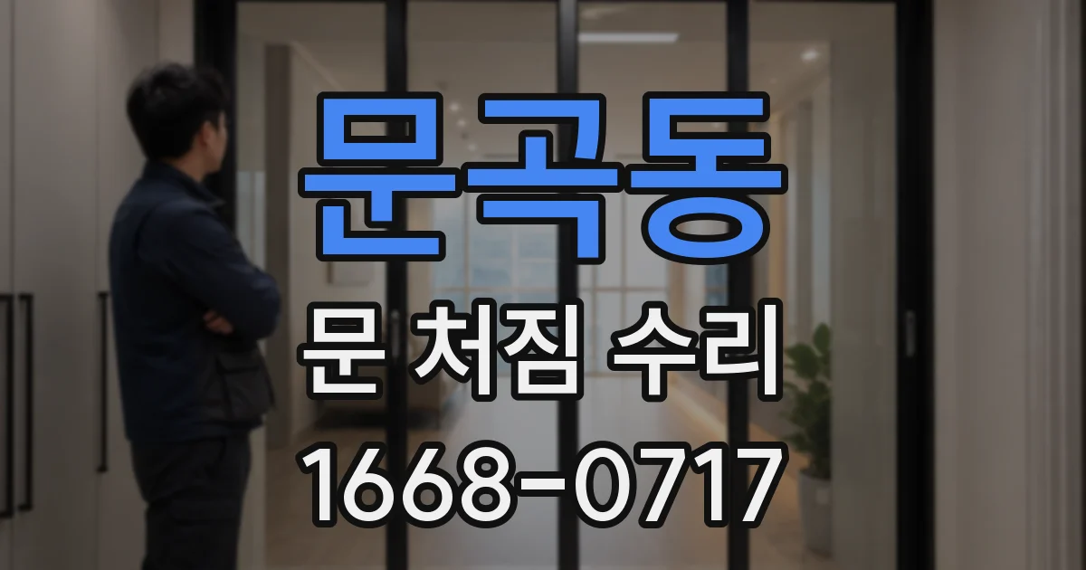 문곡동 문 처짐 수리