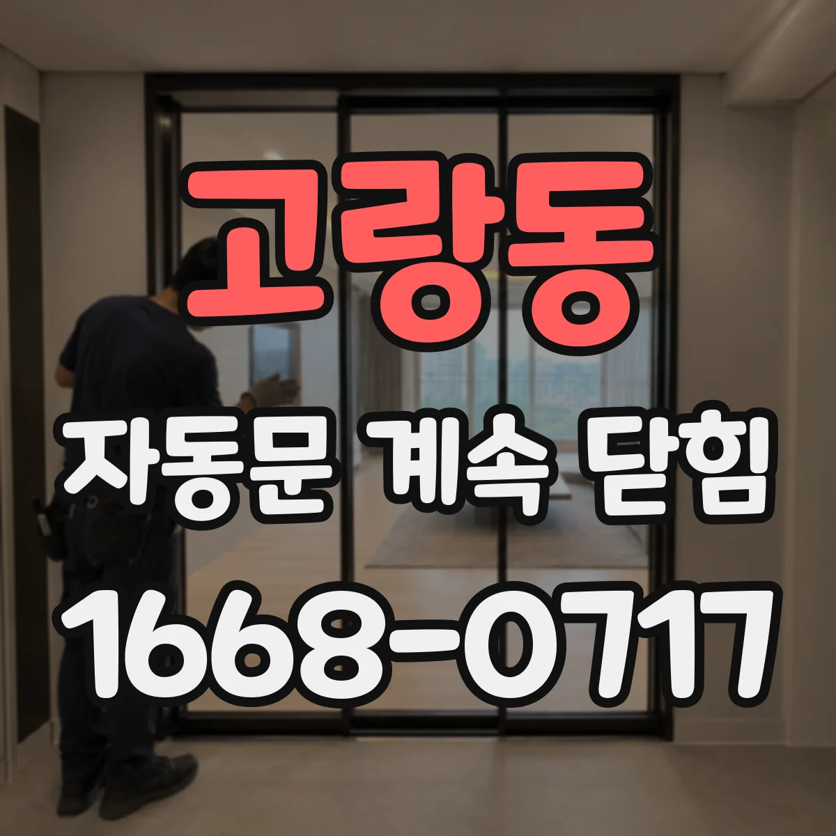 고랑동 자동문 계속 닫힘