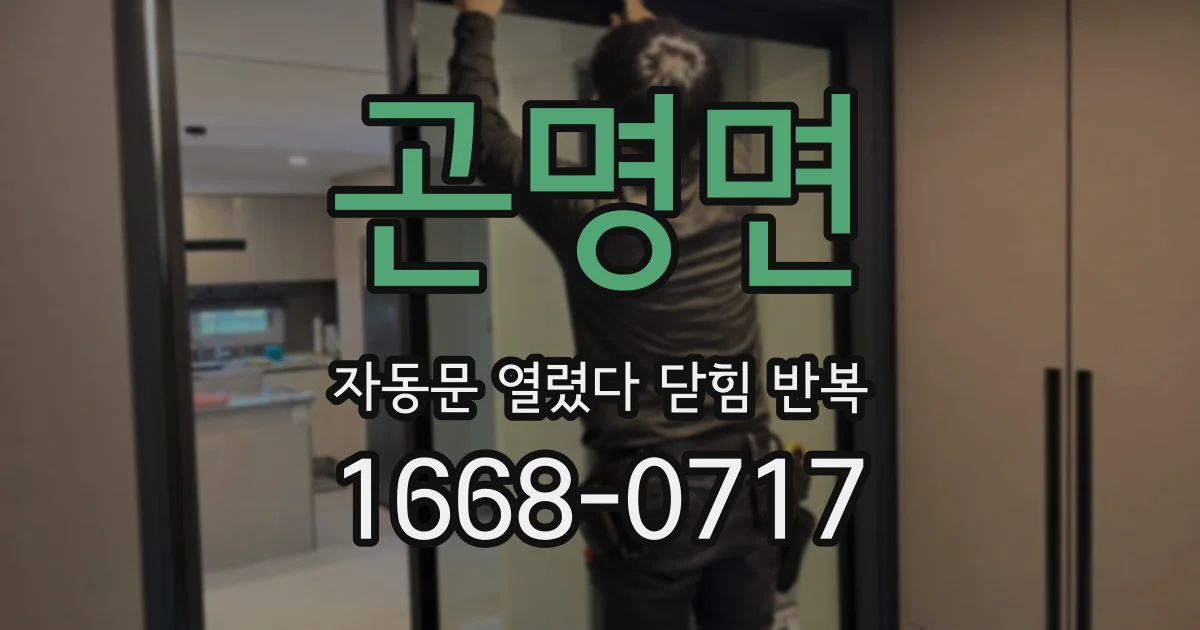 곤명면 자동문 열렸다 닫힘 반복