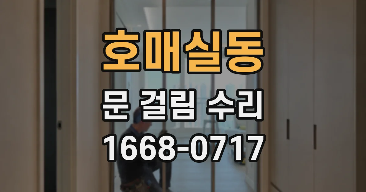 호매실동 문 걸림 수리