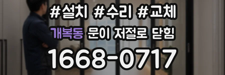 개복동 문이 저절로 닫힘