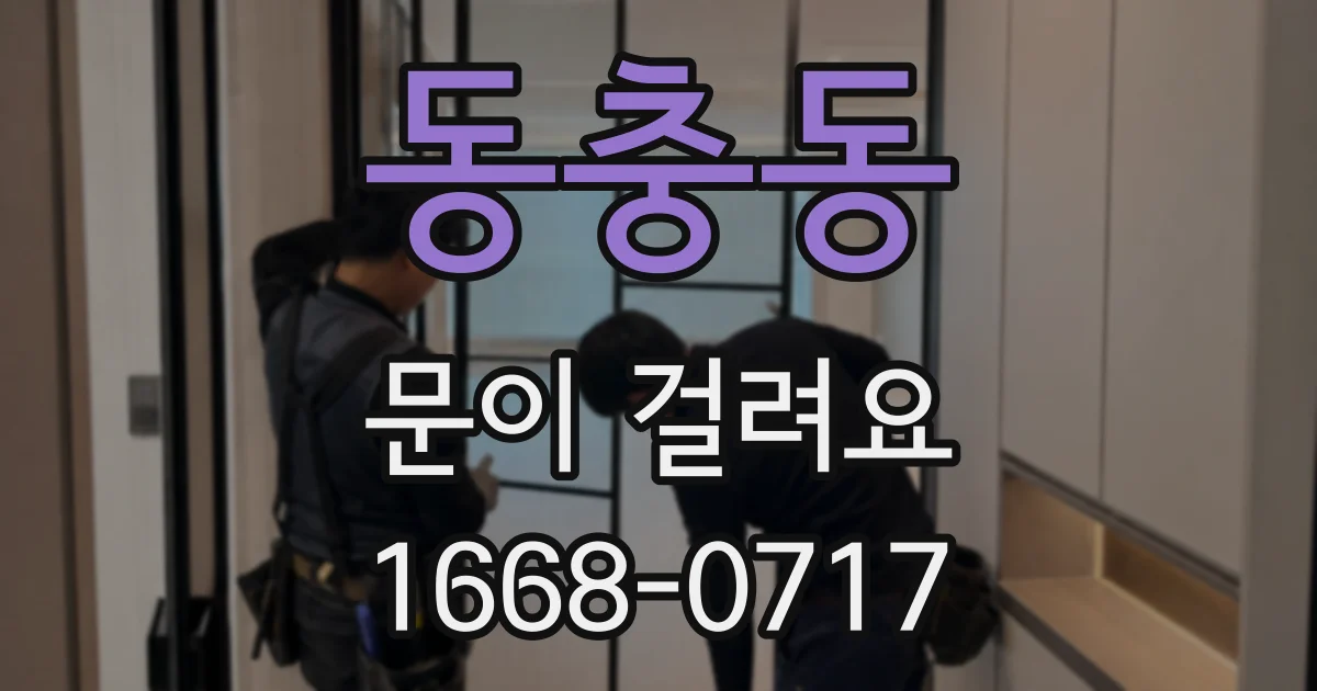 동충동 문이 걸려요