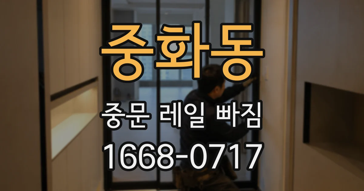 중화동 중문 레일 빠짐