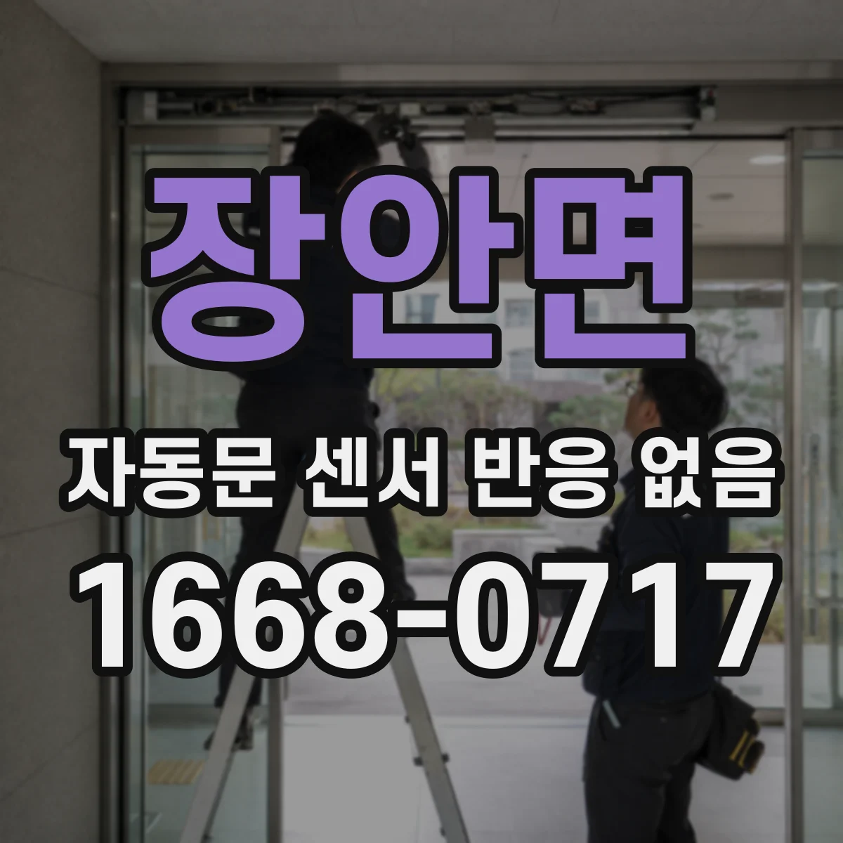 장안면 자동문 센서 반응 없음