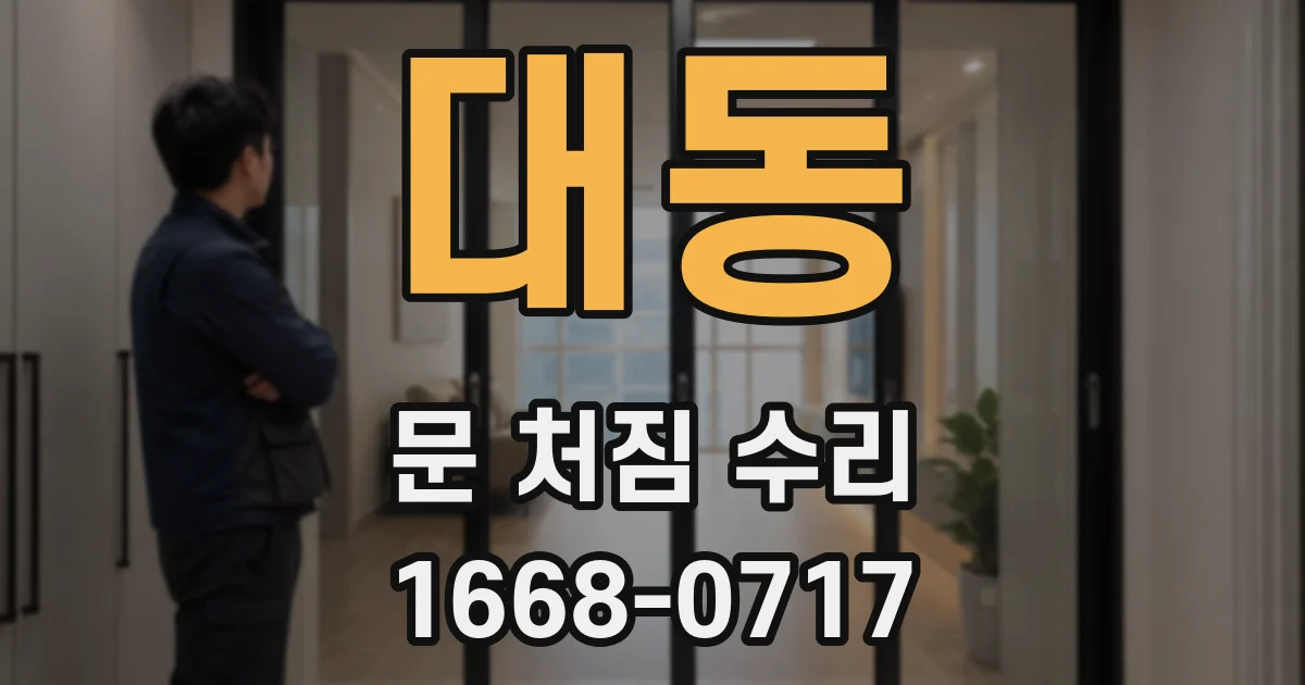 대동 문 처짐 수리