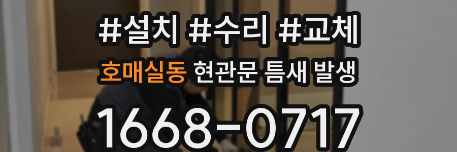 호매실동 현관문 틈새 발생