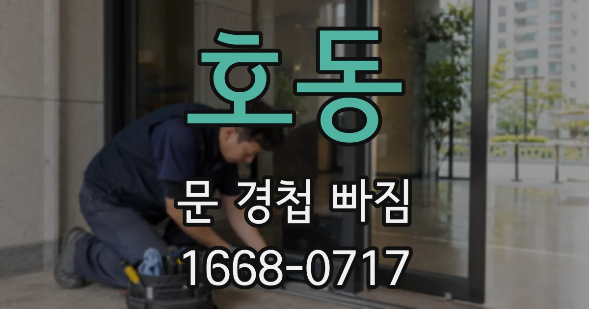 호동 문 경첩 빠짐