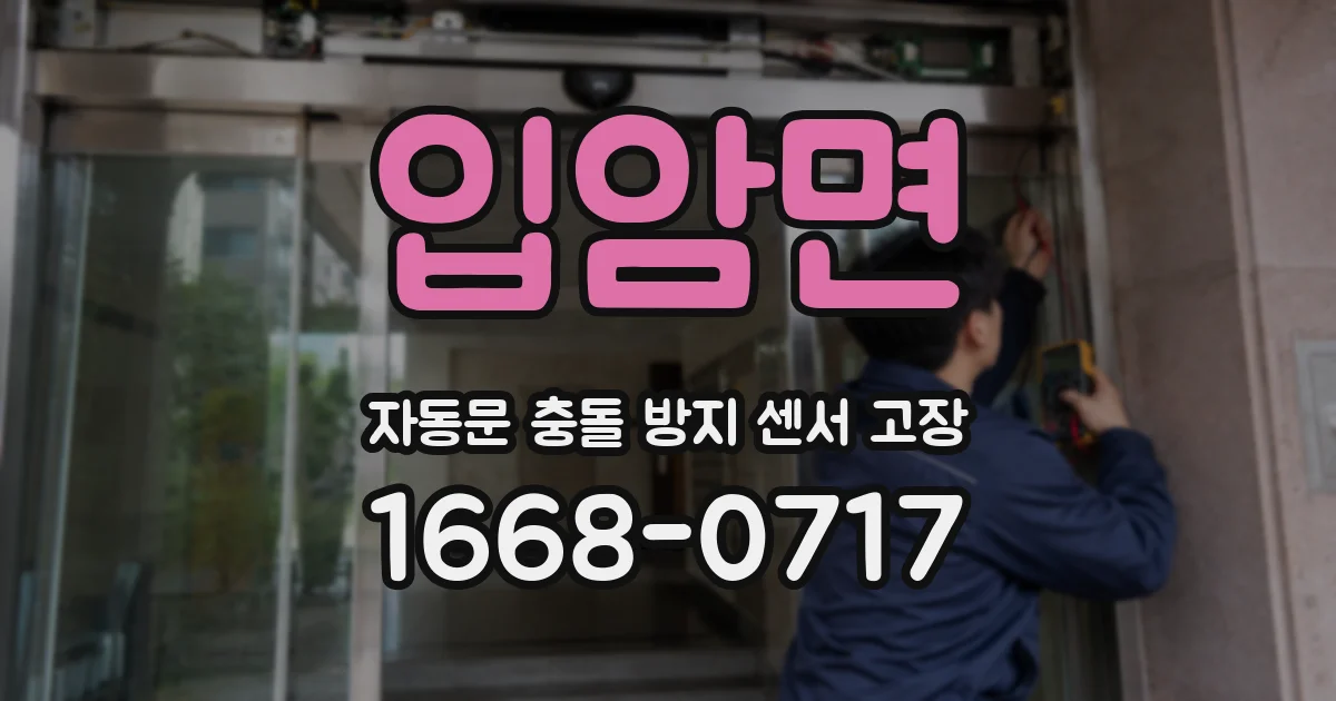 입암면 자동문 충돌 방지 센서 고장