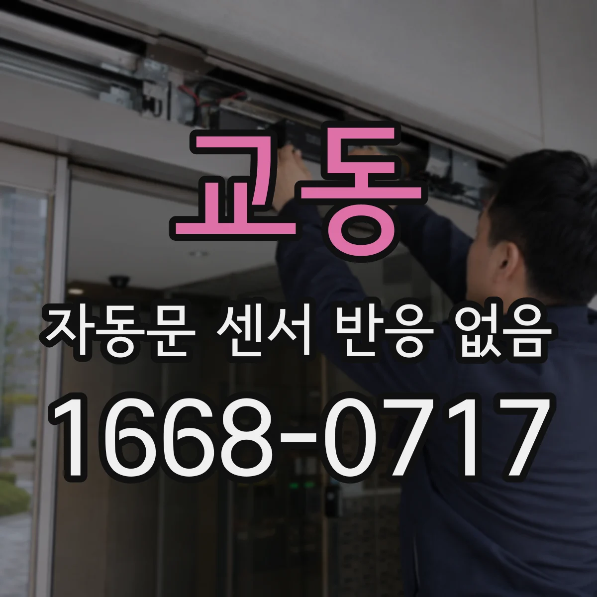 교동 자동문 센서 반응 없음