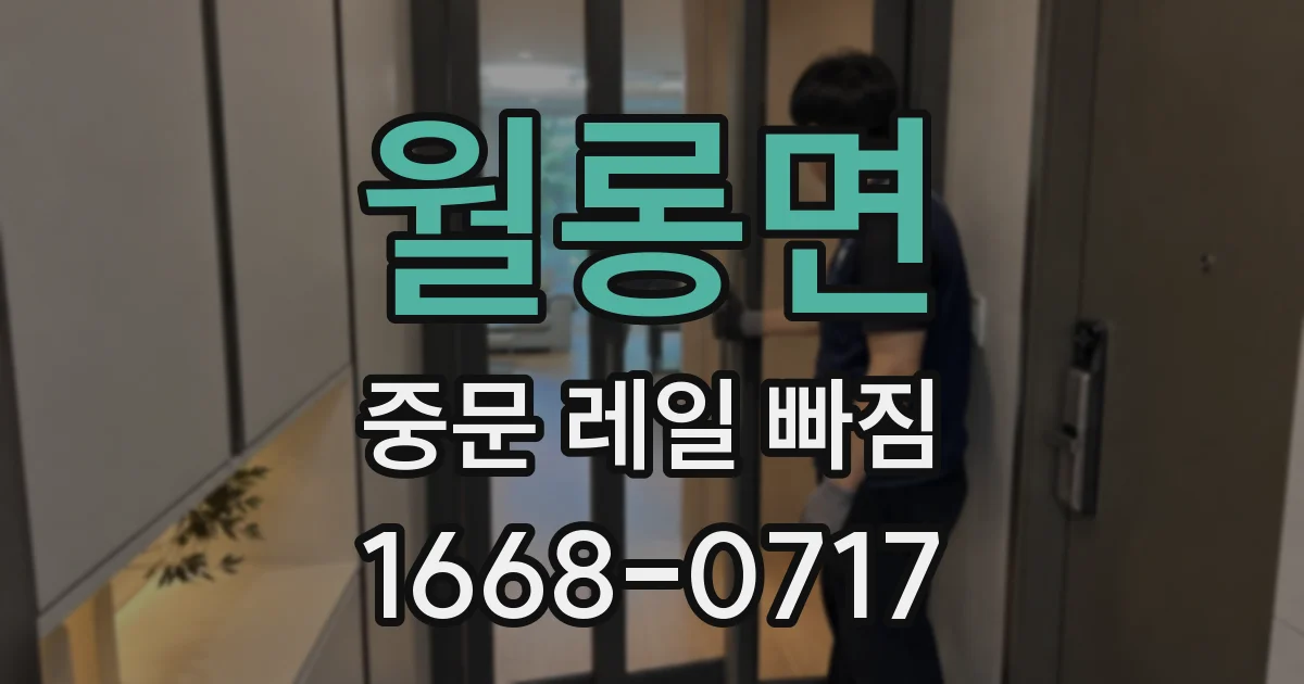 월롱면 중문 레일 빠짐