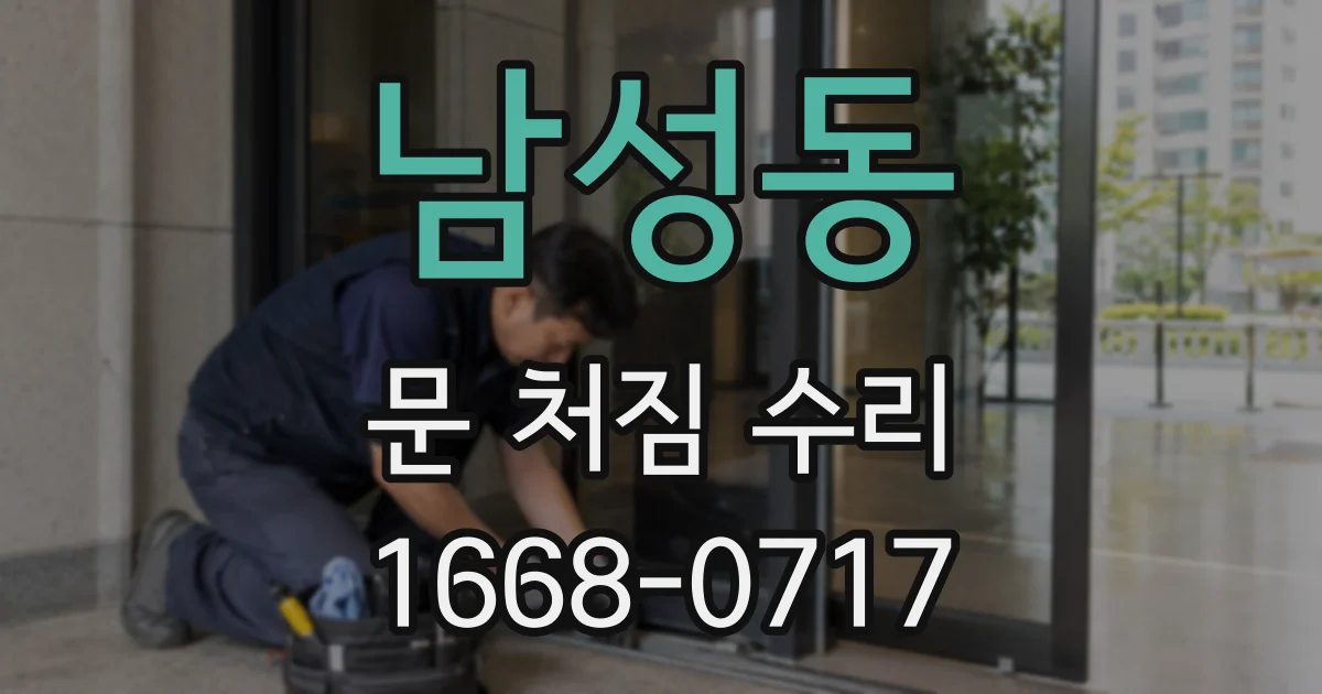 남성동 문 처짐 수리