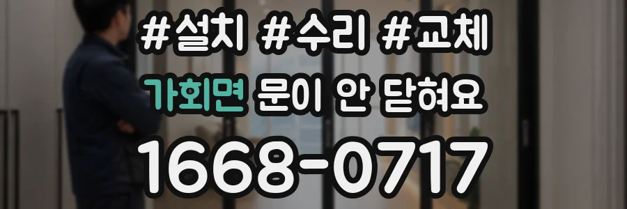 가회면 문이 안 닫혀요