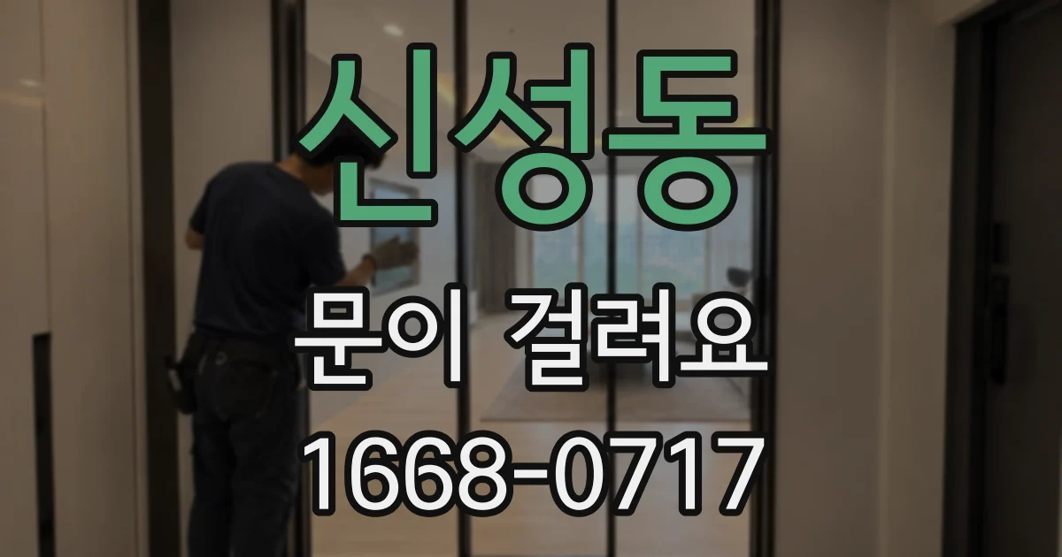 신성동 문이 걸려요