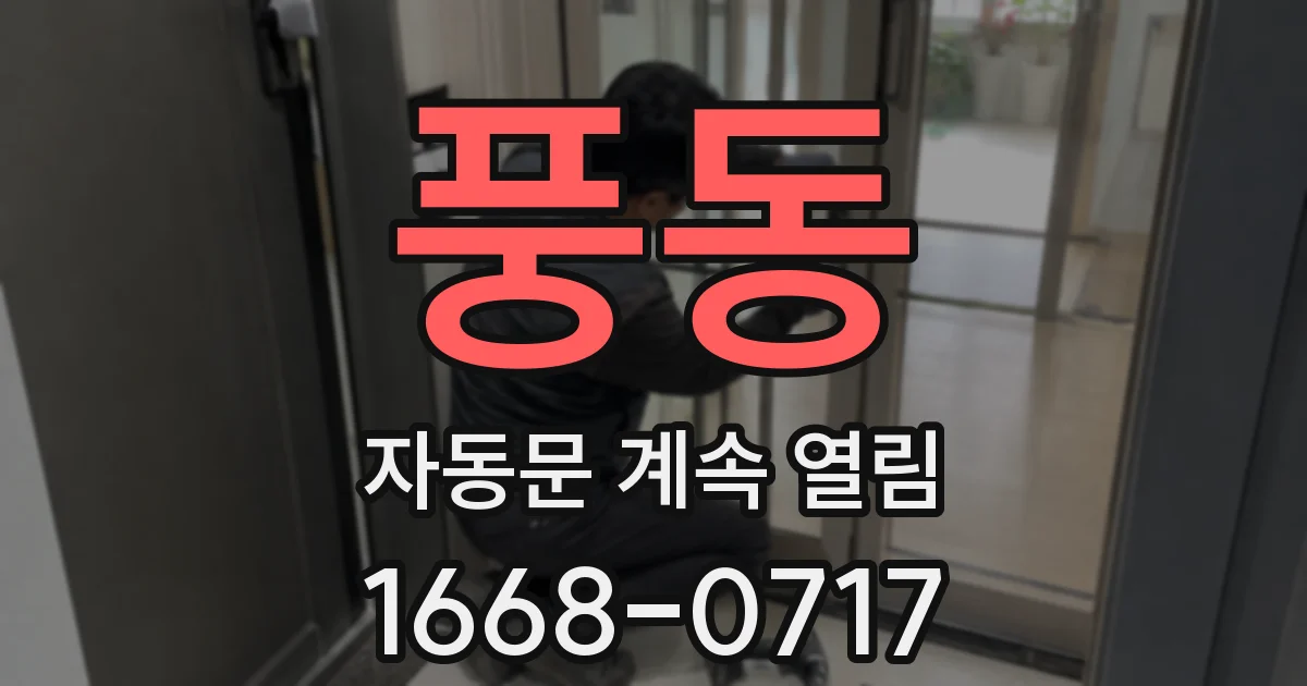 풍동 자동문 계속 열림