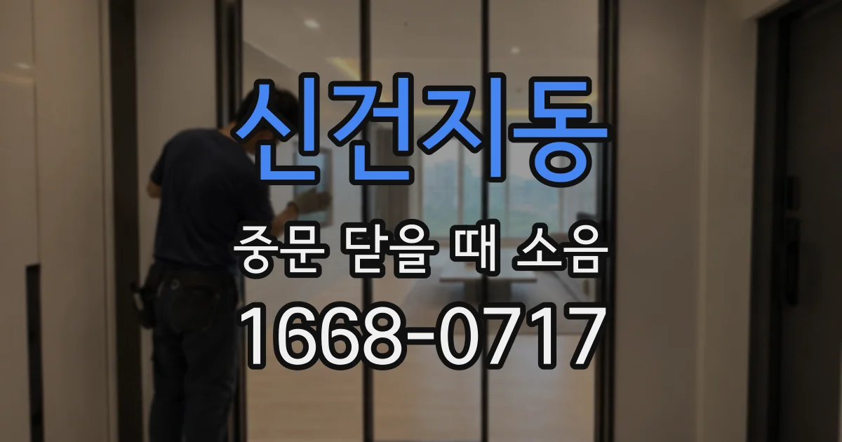 신건지동 중문 닫을 때 소음
