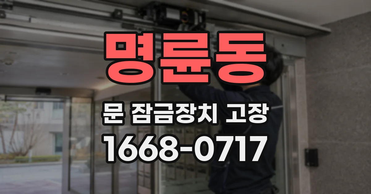명륜동 문 잠금장치 고장