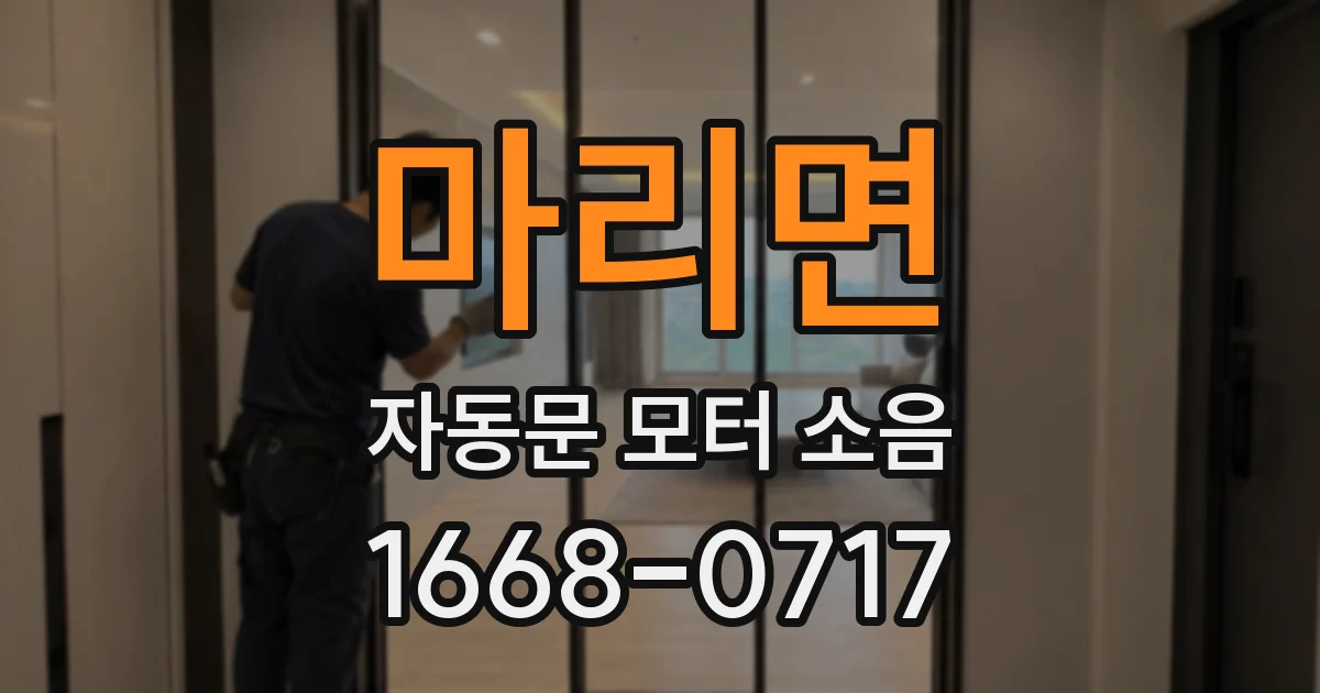 마리면 자동문 모터 소음