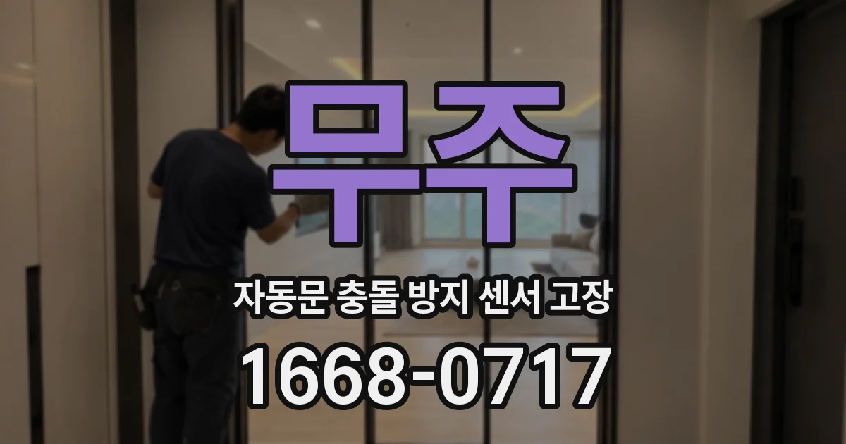 무주 자동문 충돌 방지 센서 고장