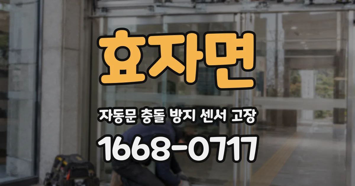 효자면 자동문 충돌 방지 센서 고장