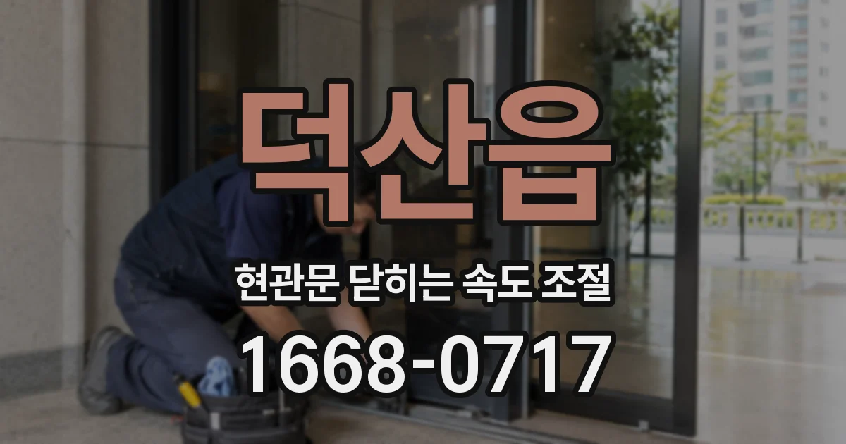 덕산읍 현관문 닫히는 속도 조절