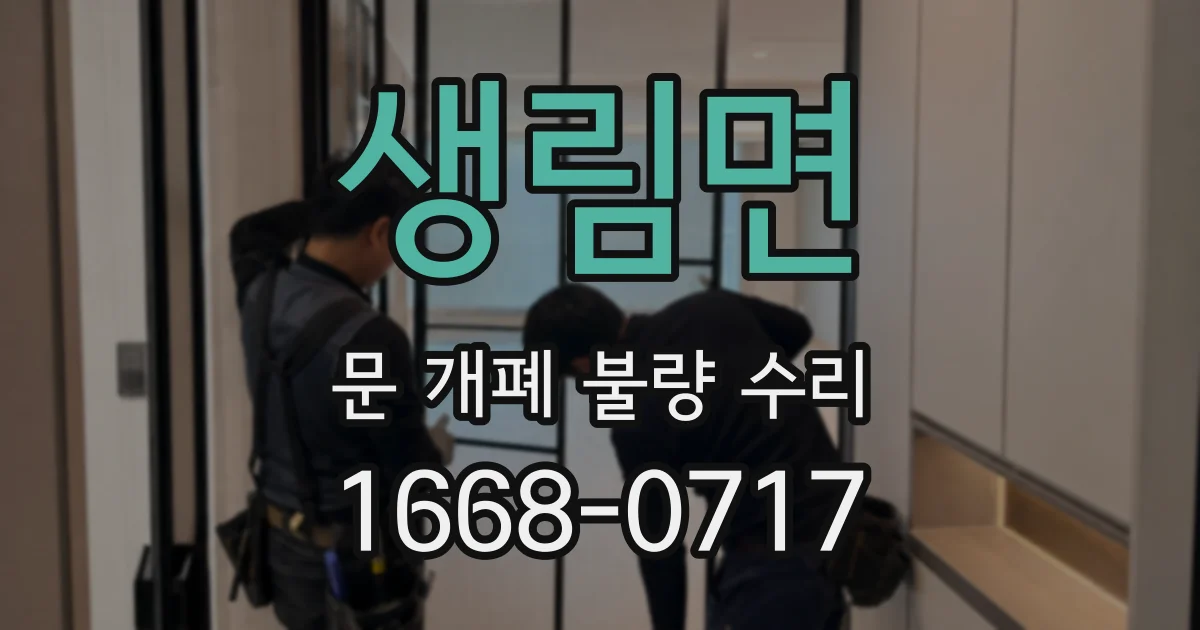 생림면 문 개폐 불량 수리