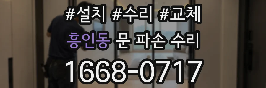 흥인동 문 파손 수리