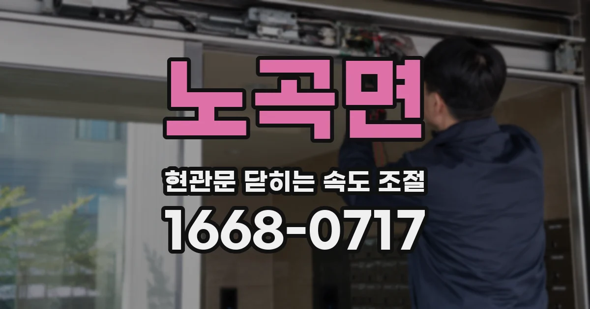 노곡면 현관문 닫히는 속도 조절