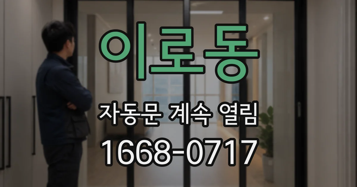 이로동 자동문 계속 열림