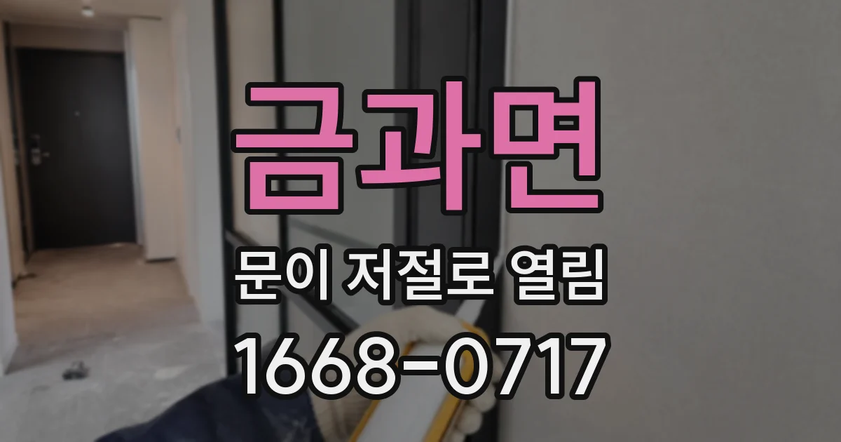 금과면 문이 저절로 열림