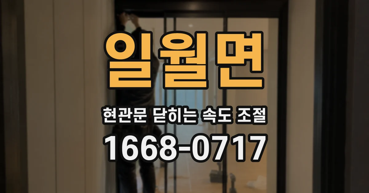 일월면 현관문 닫히는 속도 조절