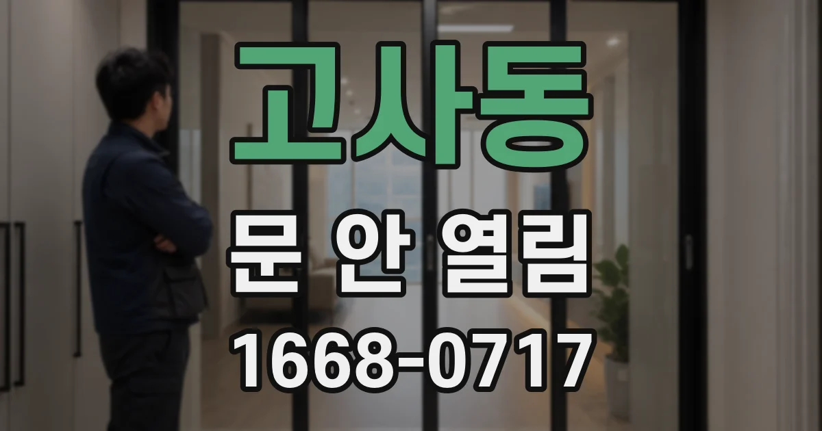 고사동 문 안 열림