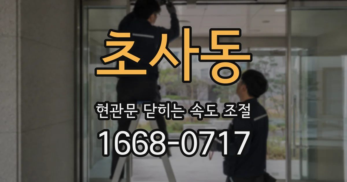 초사동 현관문 닫히는 속도 조절