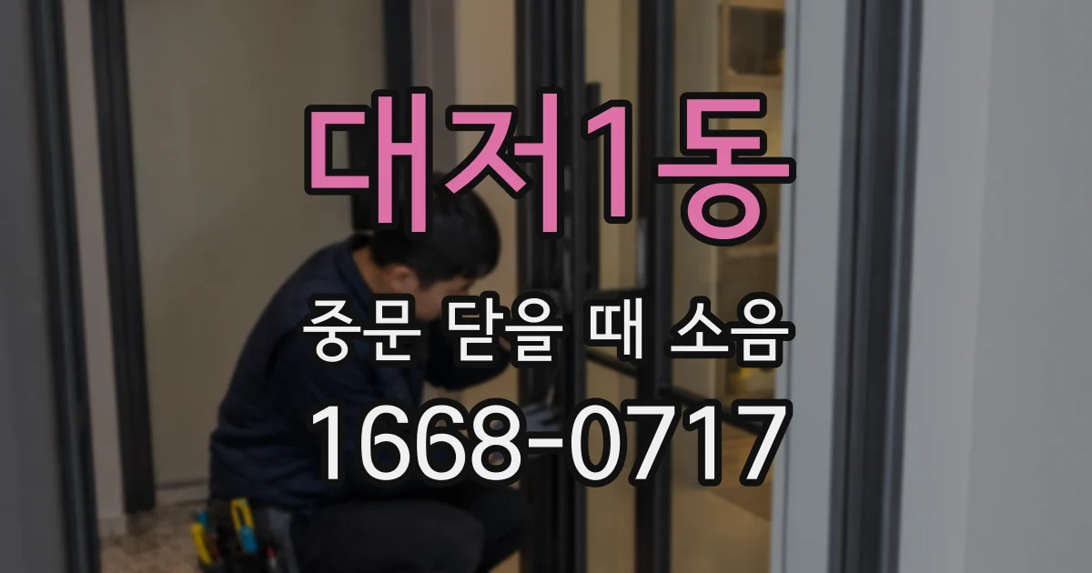 대저1동 중문 닫을 때 소음