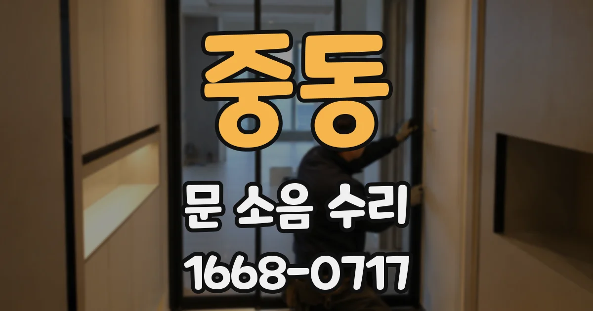 중동 문 소음 수리