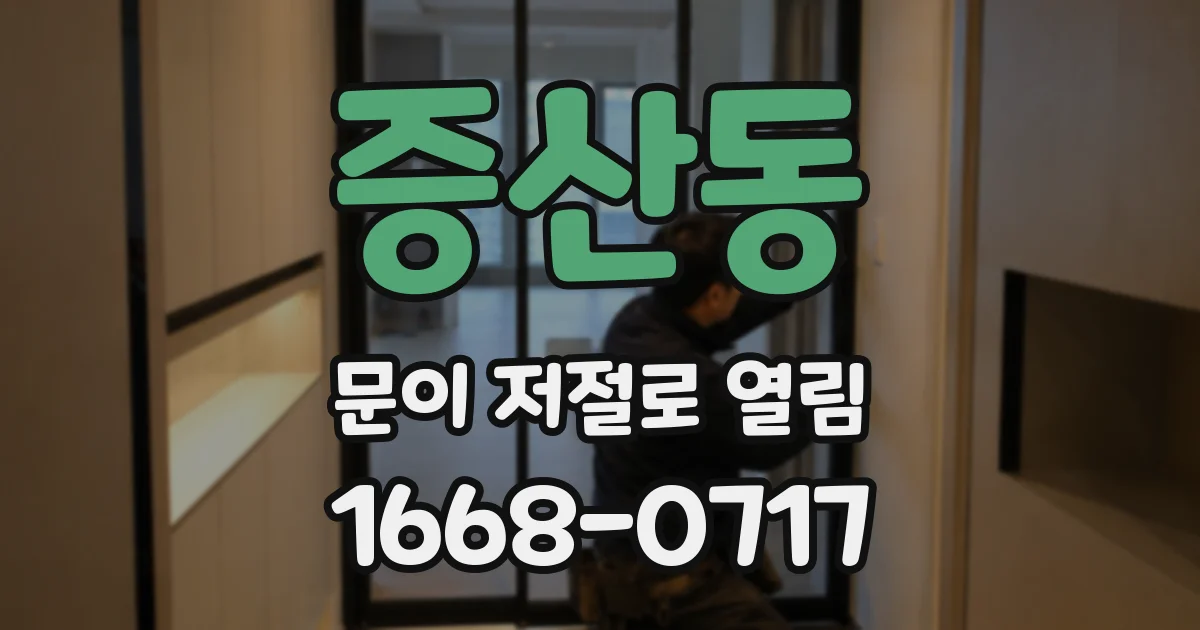 증산동 문이 저절로 열림