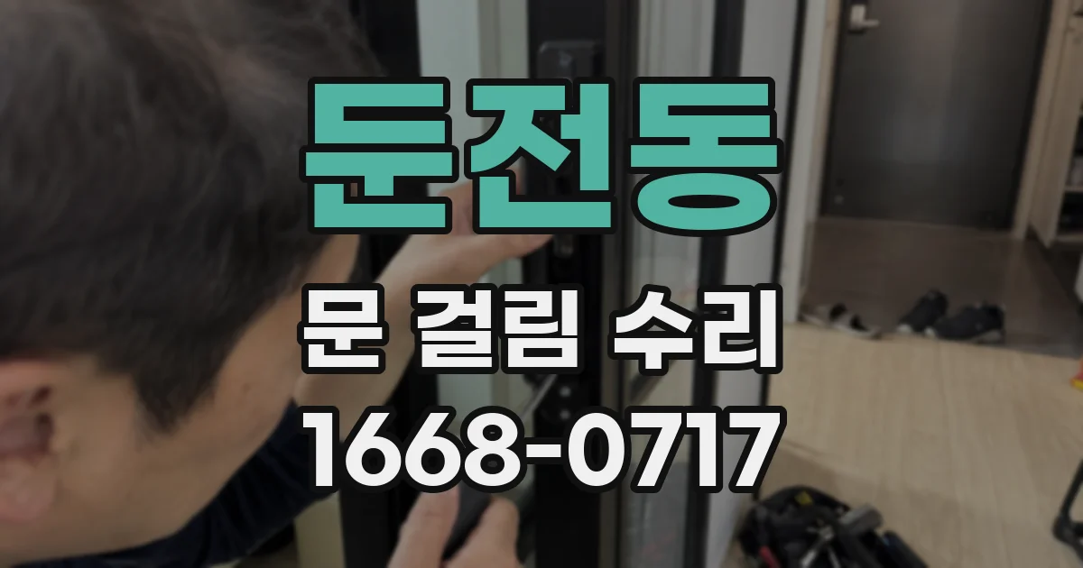 둔전동 문 걸림 수리