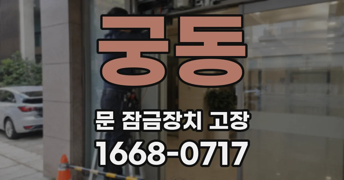 궁동 문 잠금장치 고장